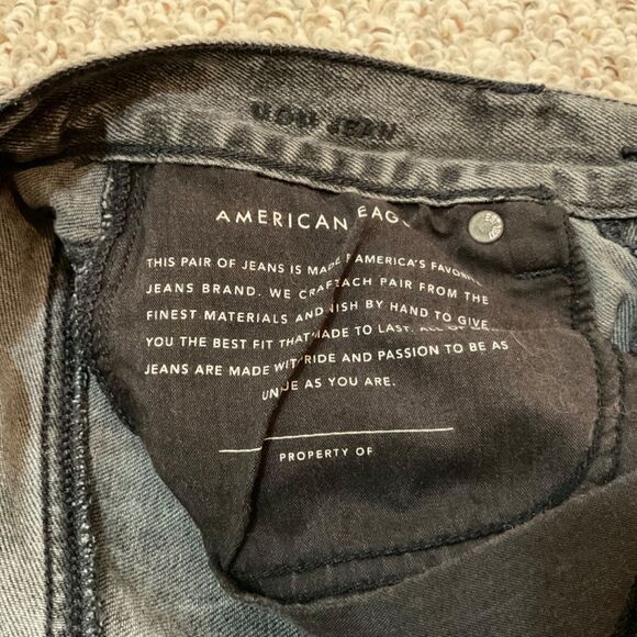 American Eagle acid wash skinny jeans size US6 reg - Picture 3 of 7